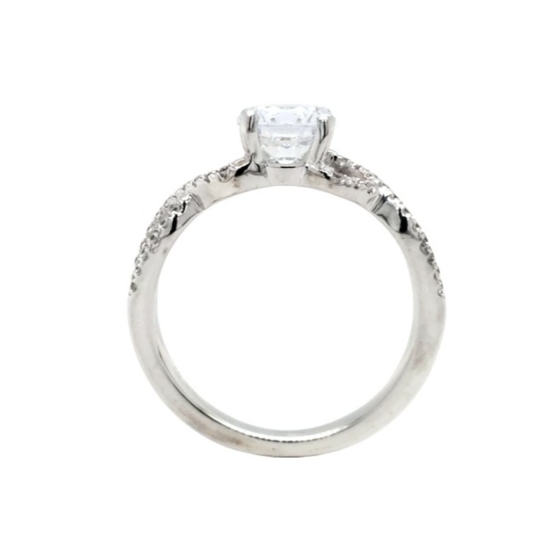 Criss-Cross French-Tipped Engagement Ring – Engels Jewelry Co. | Grand ...