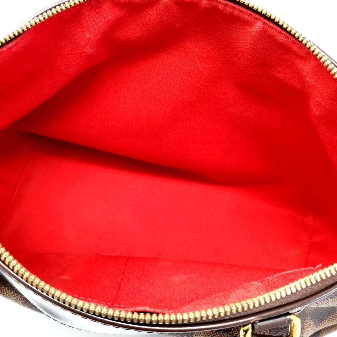 Louis Vuitton, Bags, New Authentic Louis Vuitton Wristlet Damier Ebene  Red Inerior