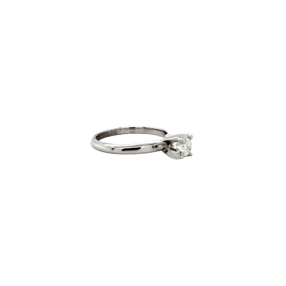 14K White Gold Diamond Solitaire Engagement Ring - Image 5