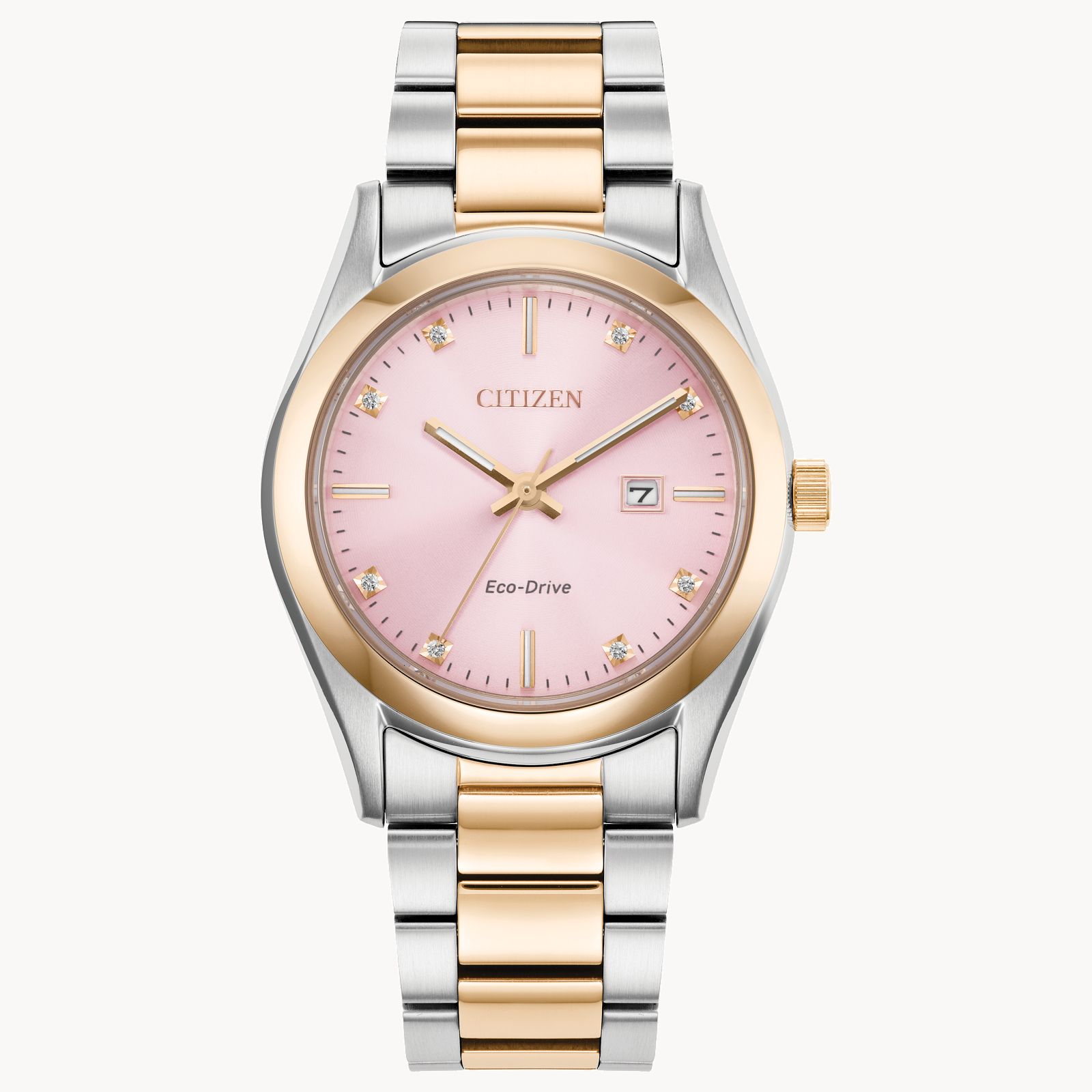 Gold watch discount with pink face