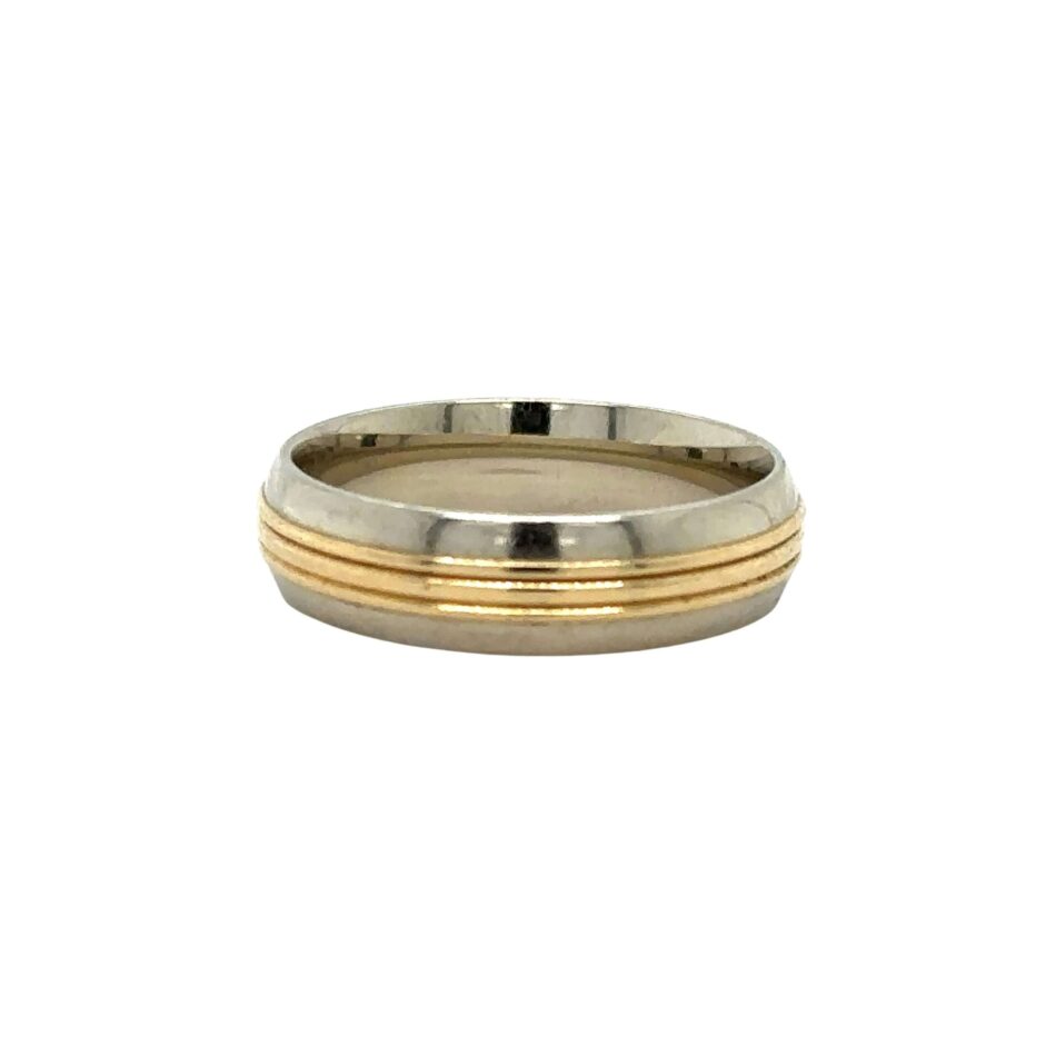 14K Two-Tone Men's Band - Image 4
