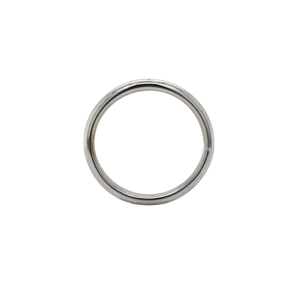 14K White Gold 3mm Band - Image 8