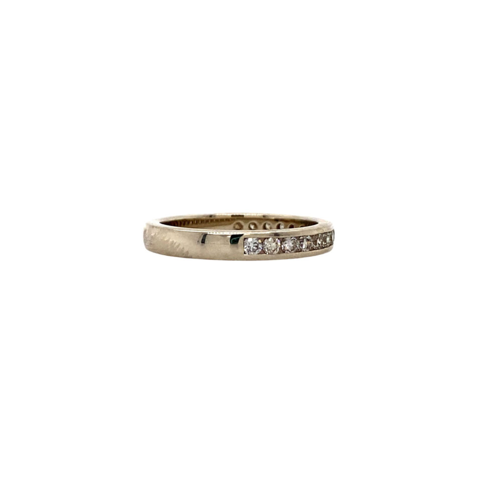 14K White Gold .48ctw Channel-Set Diamond Band - Image 5