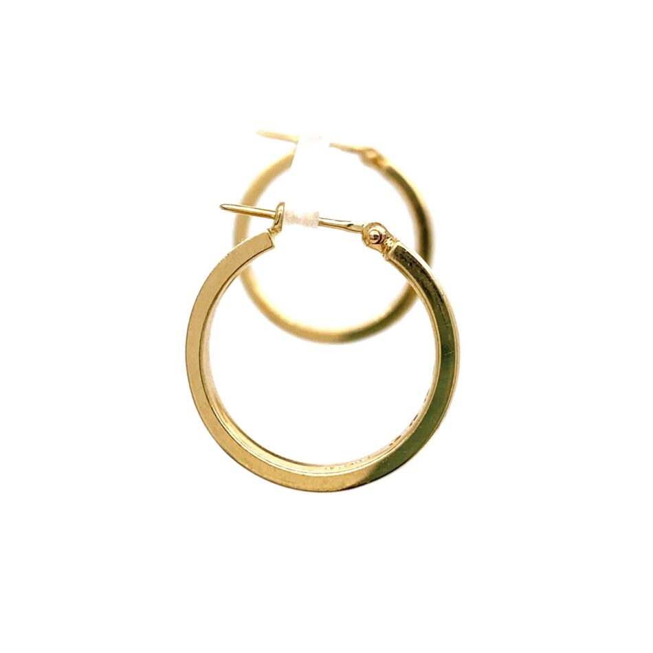 14K Gold .64ctw Diamond Hoop Earrings - Image 5