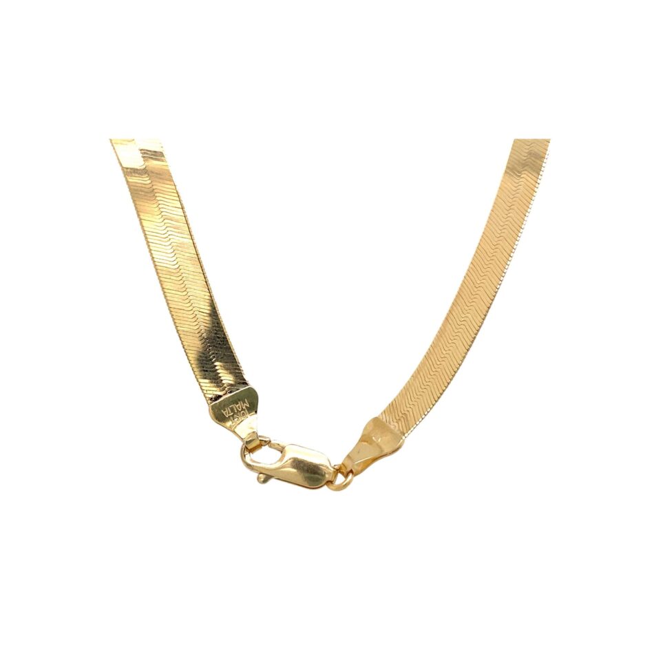 10K Gold Herringbone Chain - 16" - Image 6