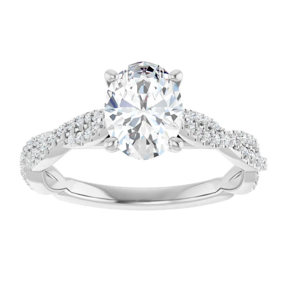 Engagement Ring with Infinity Design & Cathedral - Image 4