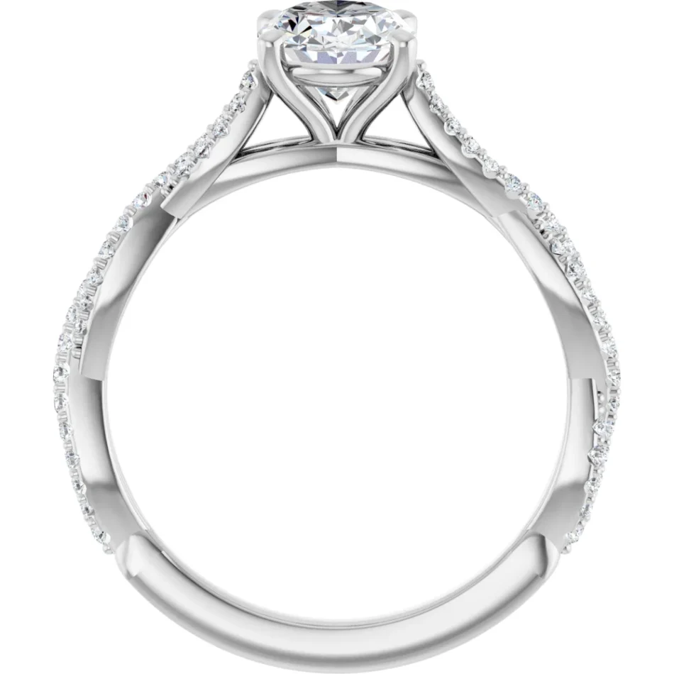 Engagement Ring with Infinity Design & Cathedral - Image 5