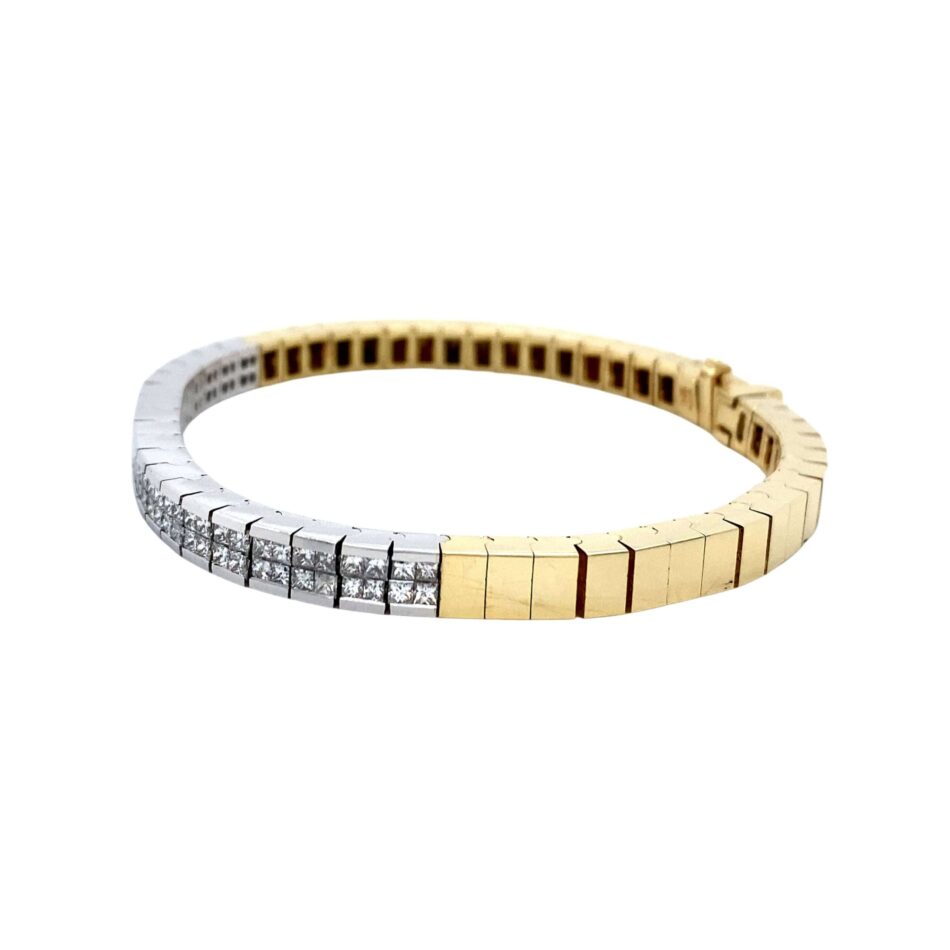 14K Two-Tone 2.25ctw Diamond Bracelet - Image 3