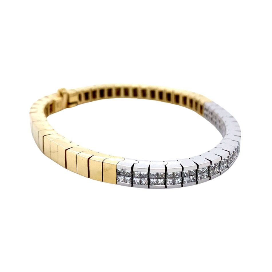 14K Two-Tone 2.25ctw Diamond Bracelet - Image 6