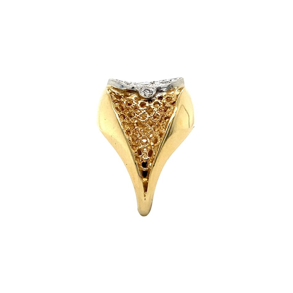 14K Gold Fashion Diamond Ring with Filigree Design - Image 7