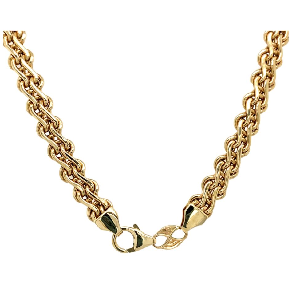 14K Gold Fancy Double-Link Chain - Image 5