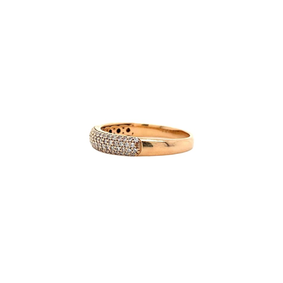 14K Rose Gold Pave-Style .45ctw Diamond Band - Image 3