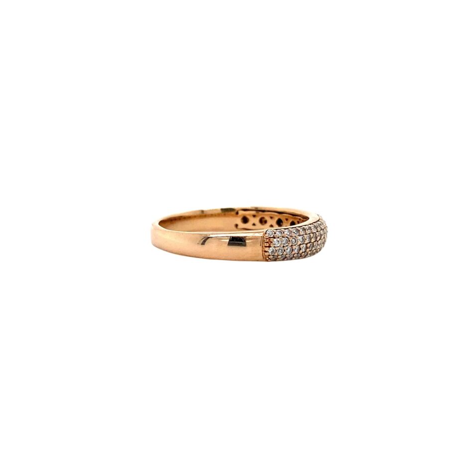 14K Rose Gold Pave-Style .45ctw Diamond Band - Image 5