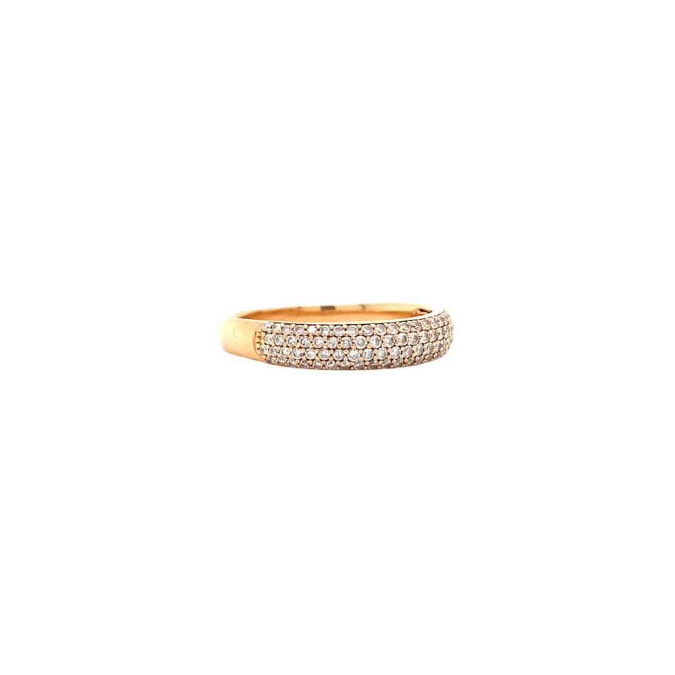 14K Rose Gold Pave-Style .45ctw Diamond Band - Image 6