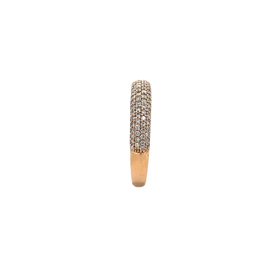 14K Rose Gold Pave-Style .45ctw Diamond Band - Image 7