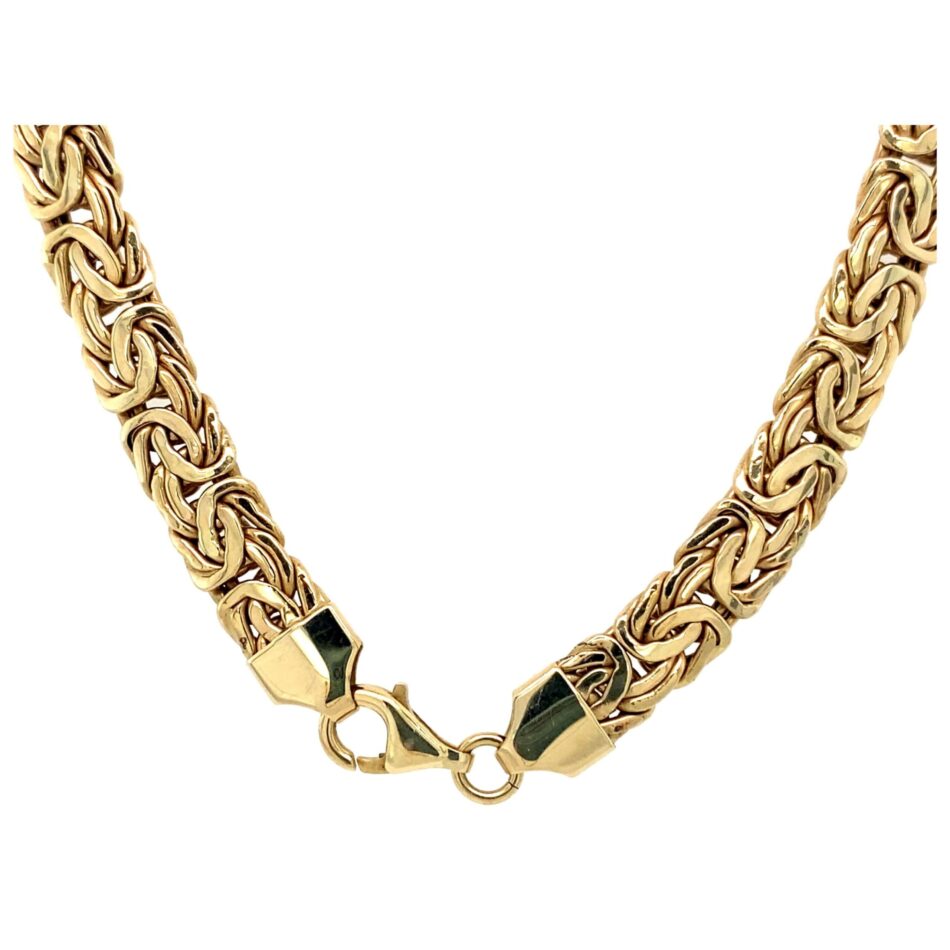 14K Gold Byzantine Chain - 16" - Image 6