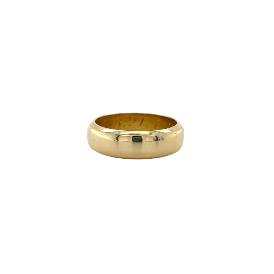 18K Gold 5.75mm Band with Beveled Edge - Image 3