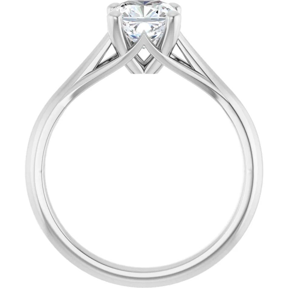 Solitaire Engagement Ring with Fancy Trellis Head - Image 5