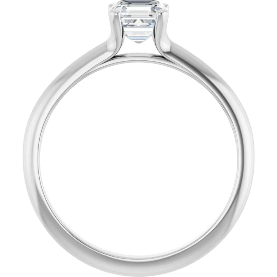 Solitaire Engagement Ring with Open Profile - Image 5