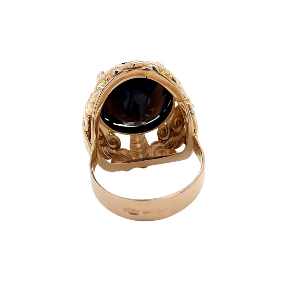 14K Rose Gold Smoky Quartz Filigree Ring - Image 4