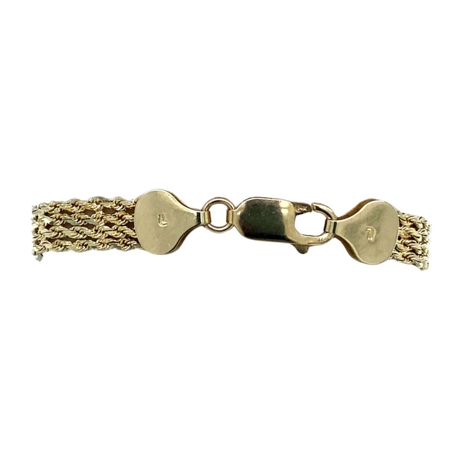 14K Gold Four-Strand Rope Bracelet - 7" - Image 4