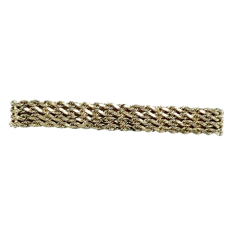 14K Gold Four-Strand Rope Bracelet - 7" - Image 5