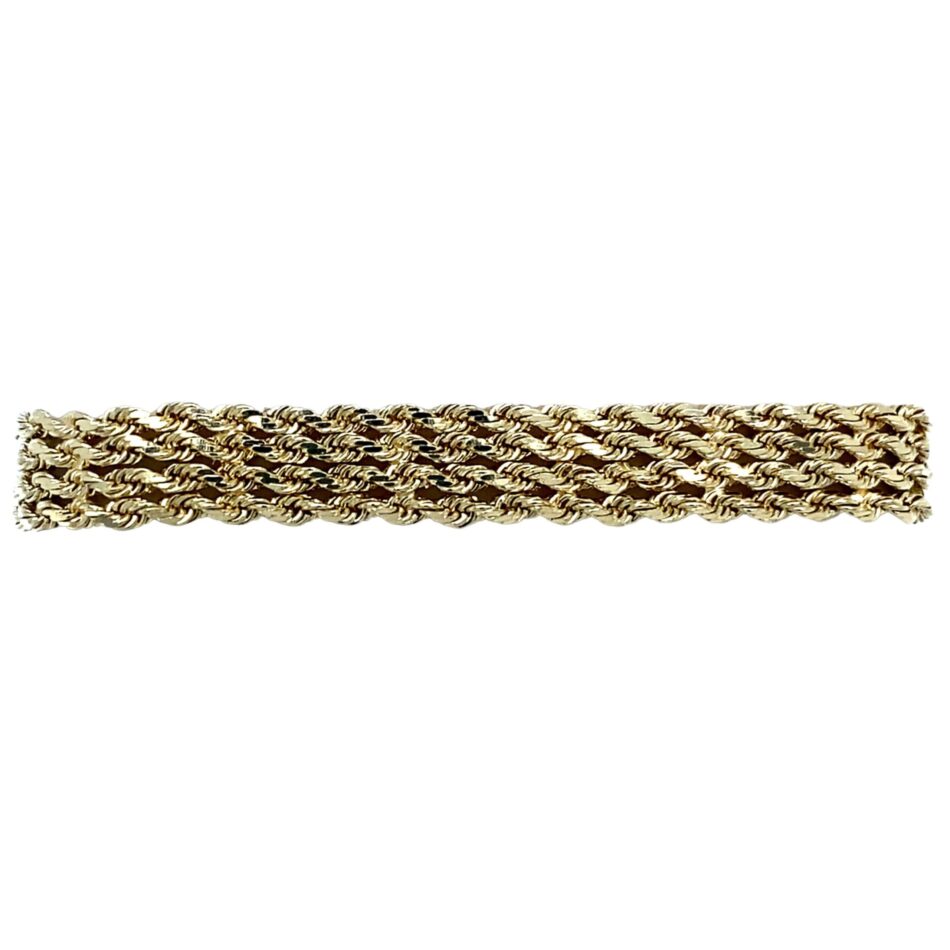 14K Gold Four-Strand Rope Bracelet - 7" - Image 6