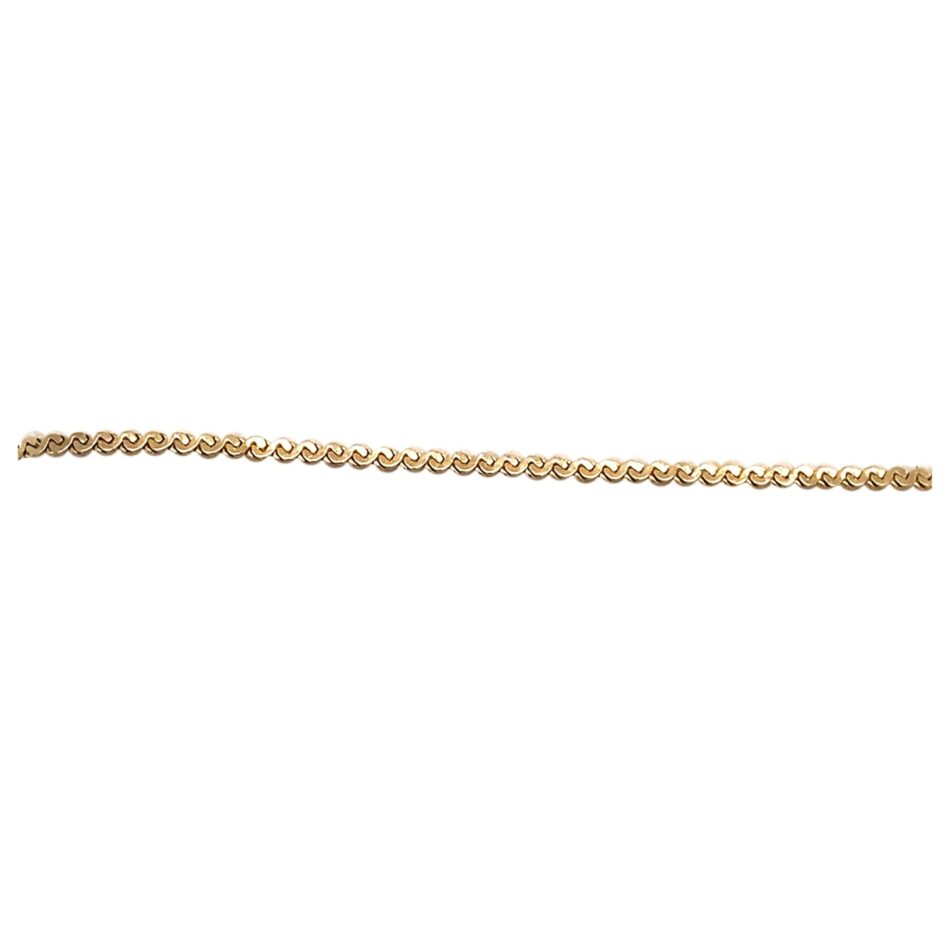 14K Gold Flat S-Link Bracelet - Image 5