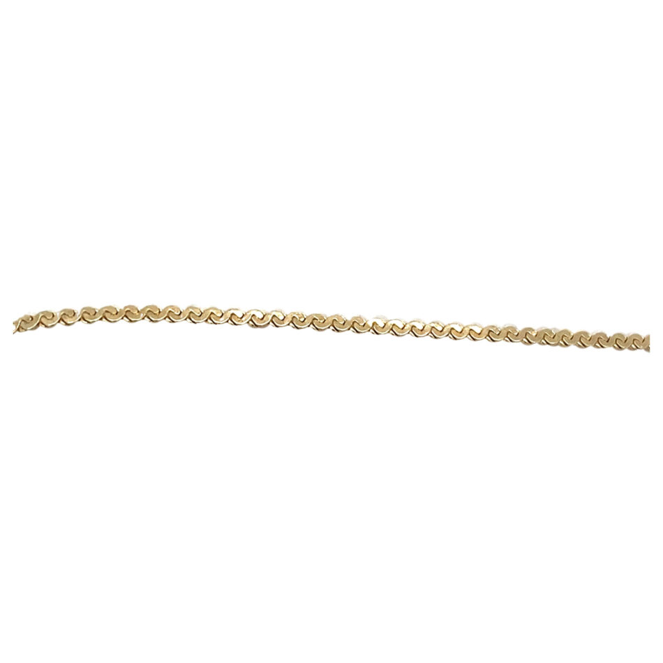 14K Gold Flat S-Link Bracelet - Image 6