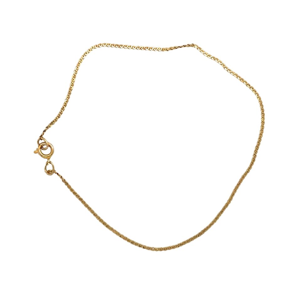 14K Gold Flat S-Link Bracelet - Image 7