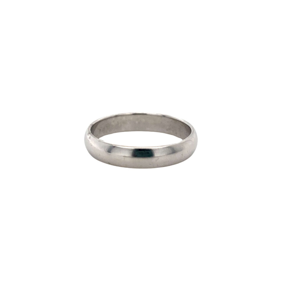 10K White Gold 4mm Band - Image 3