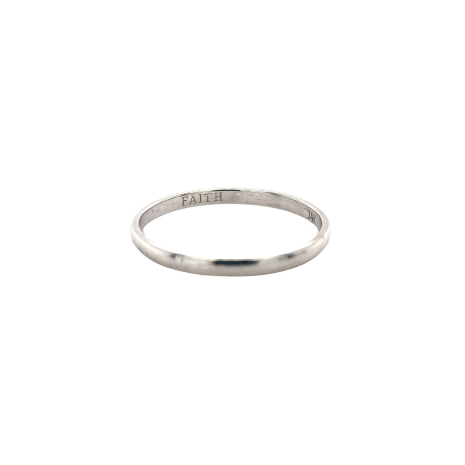 14K White Gold 2mm Band - Image 3