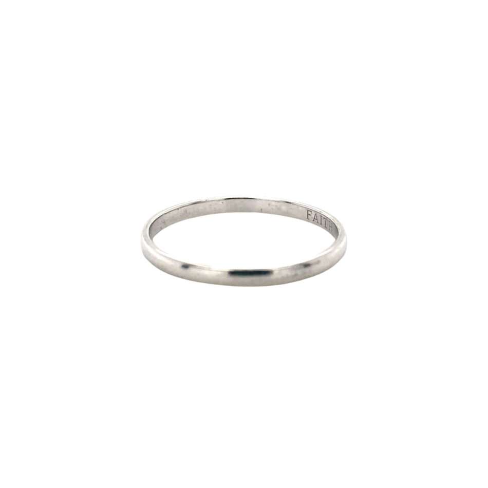 14K White Gold 2mm Band - Image 4