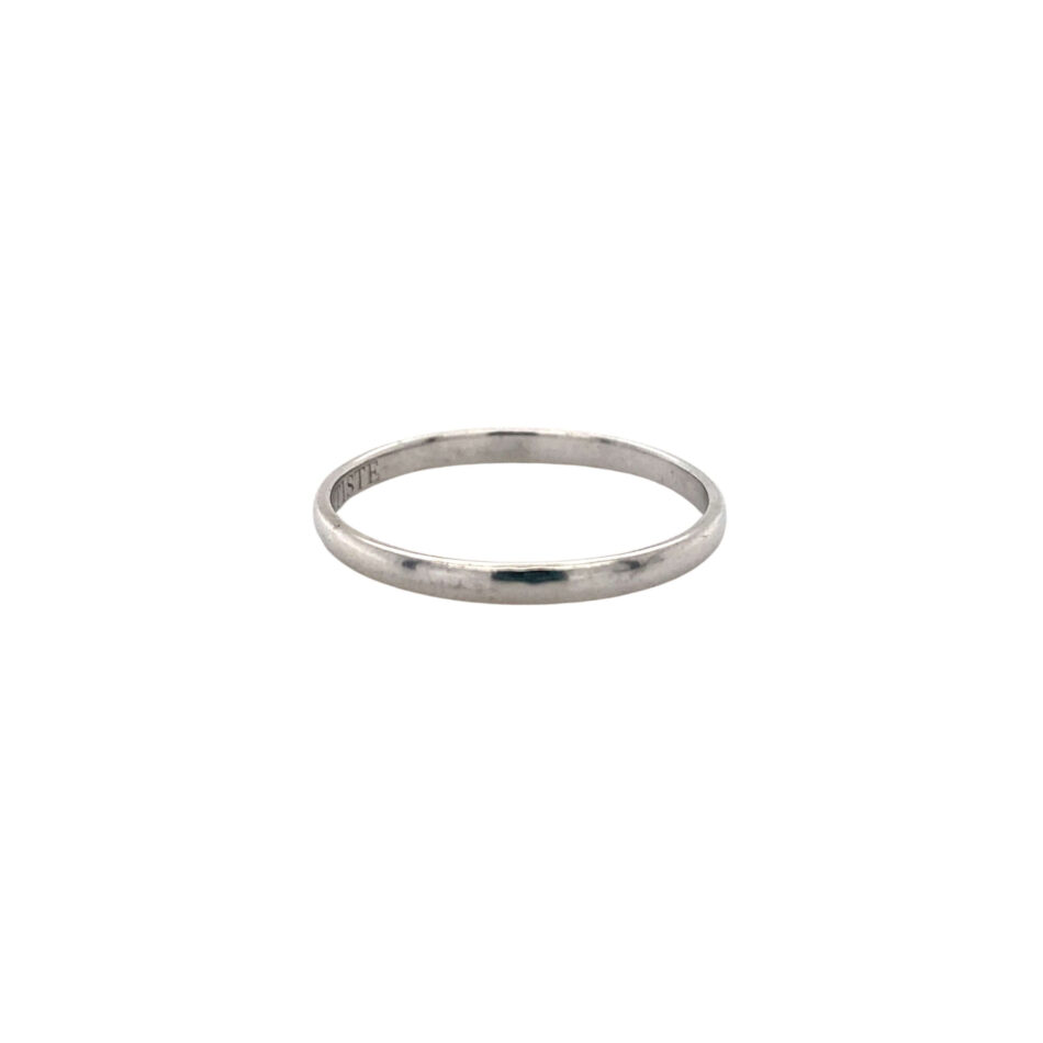 14K White Gold 2mm Band - Image 5