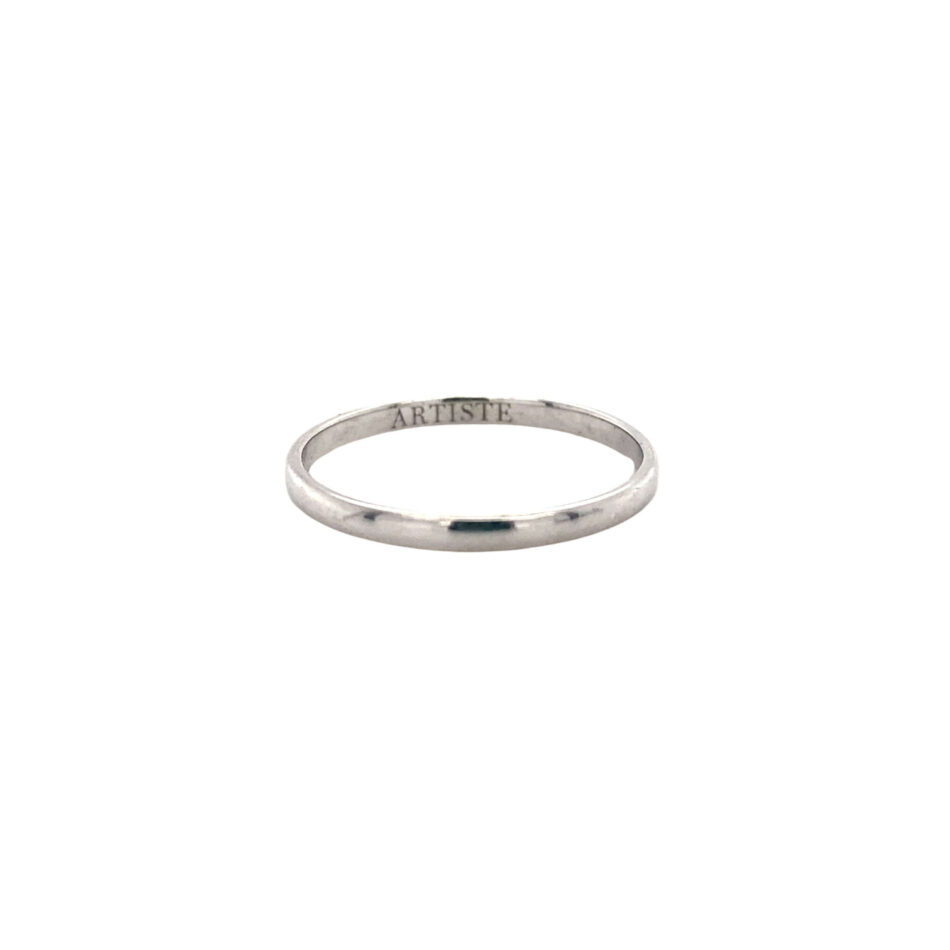 14K White Gold 2mm Band - Image 6