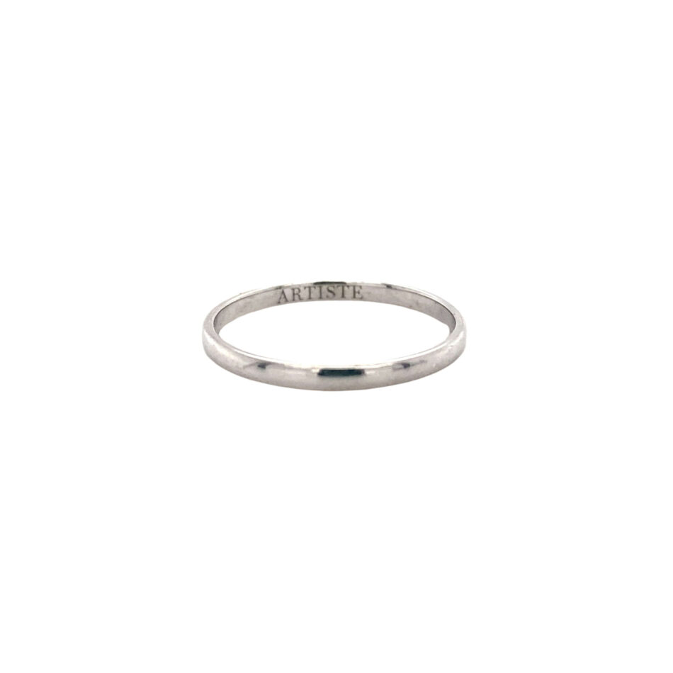 14K White Gold 2mm Band - Image 6