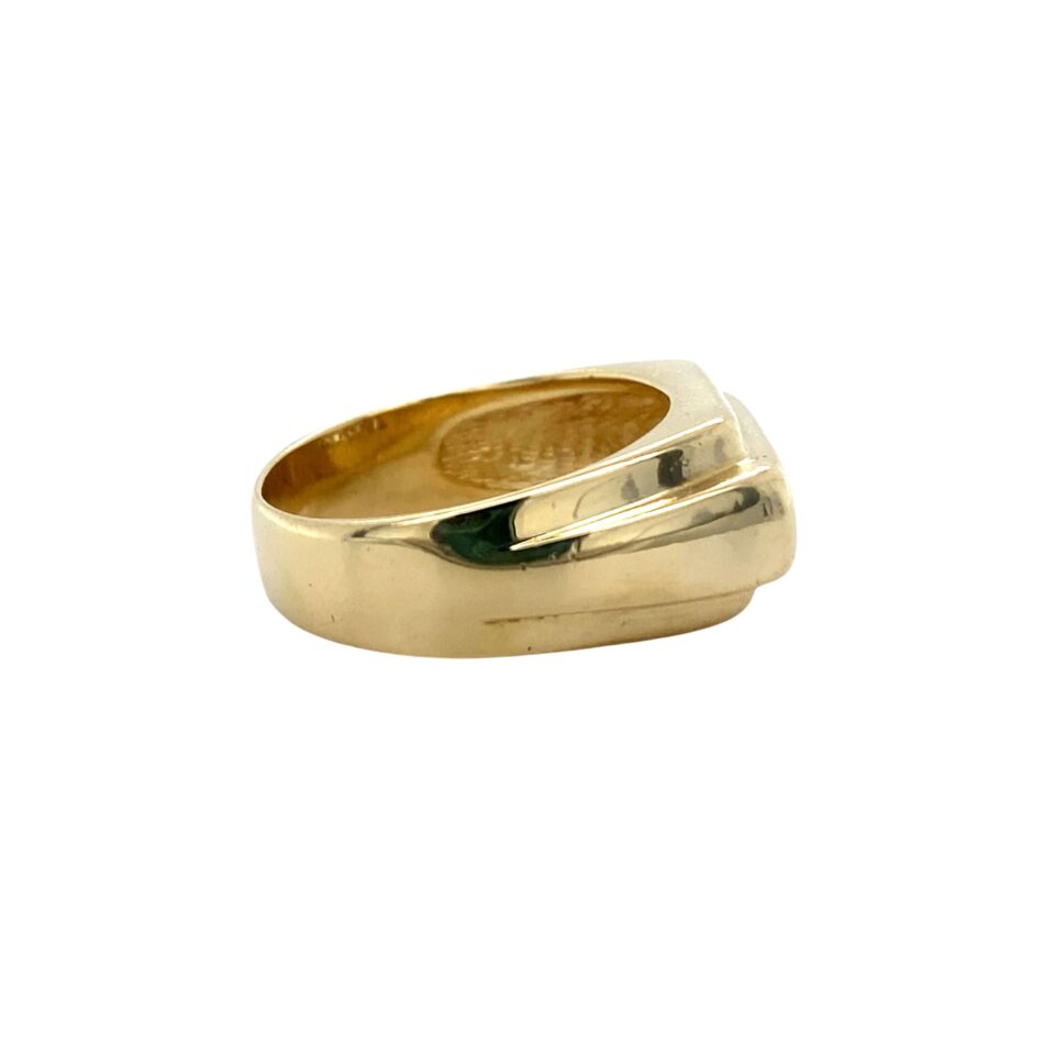 14K Gold 1.14ctw Three-Stone Diamond Men's Ring - Image 5