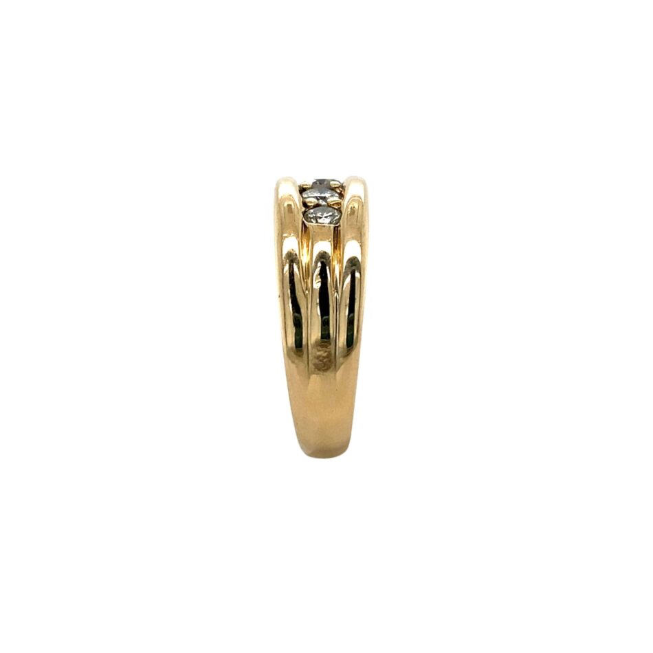 14K Gold .65ctw Five-Stone Diamond Men's Ring - Image 7