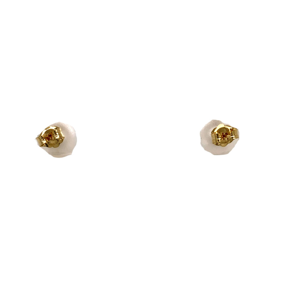 14K Gold 8-8.5mm Freshwater Cultured Pearl Stud Earrings - Image 4