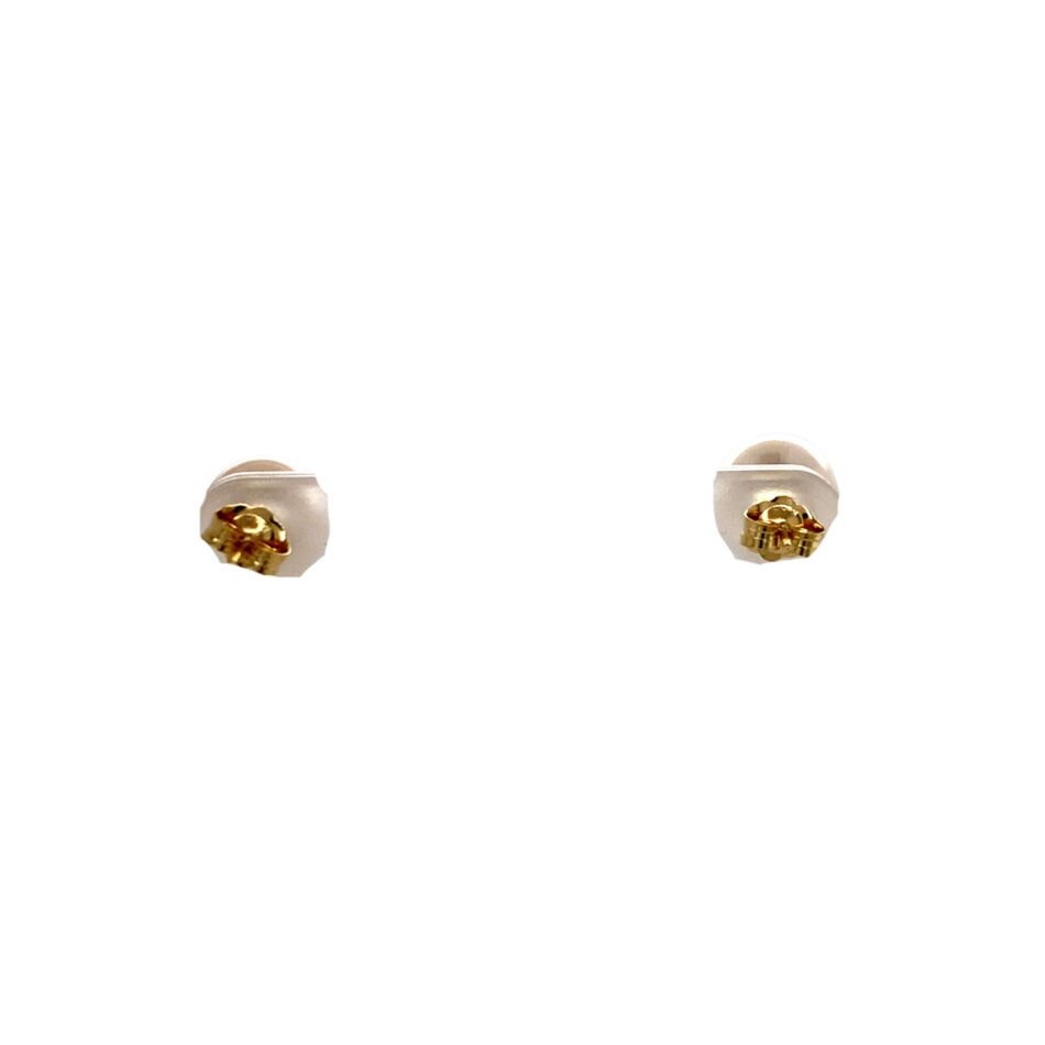 14K Gold 8.5-9mm Freshwater Cultured Pearl Stud Earrings - Image 4