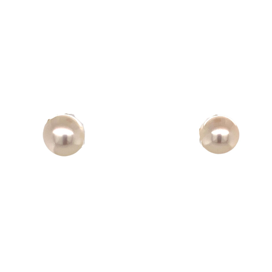 14K Gold 8.5-9mm Freshwater Cultured Pearl Stud Earrings - Image 6