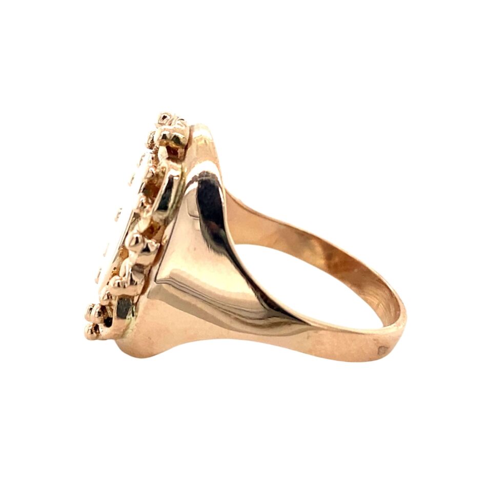 14K Rose Gold Signet Ring - Image 3