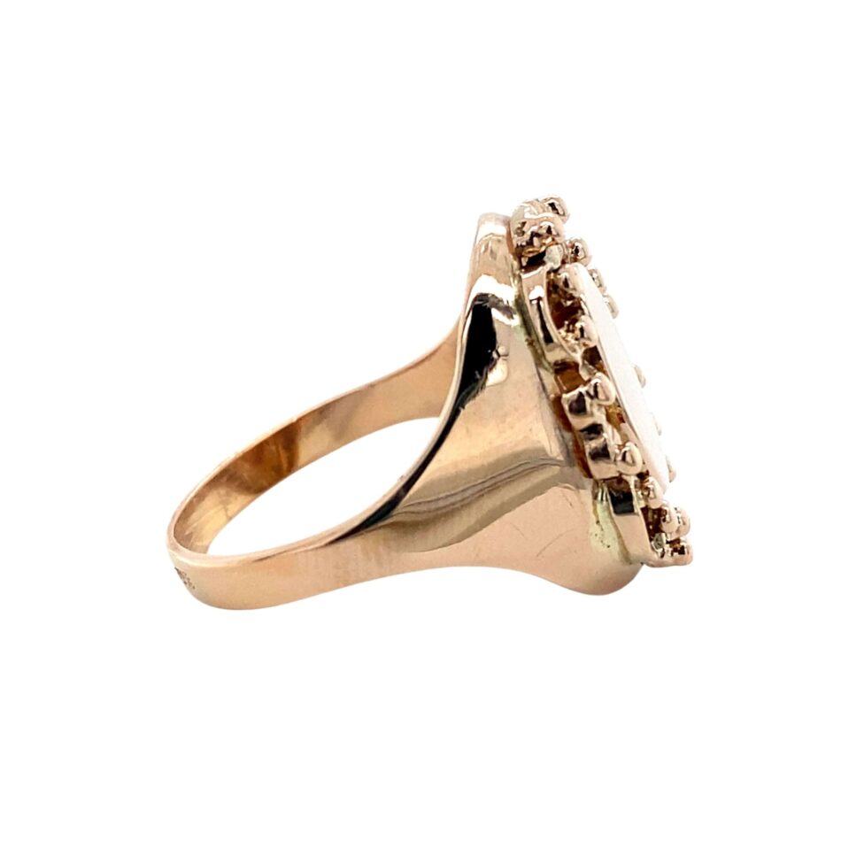 14K Rose Gold Signet Ring - Image 5