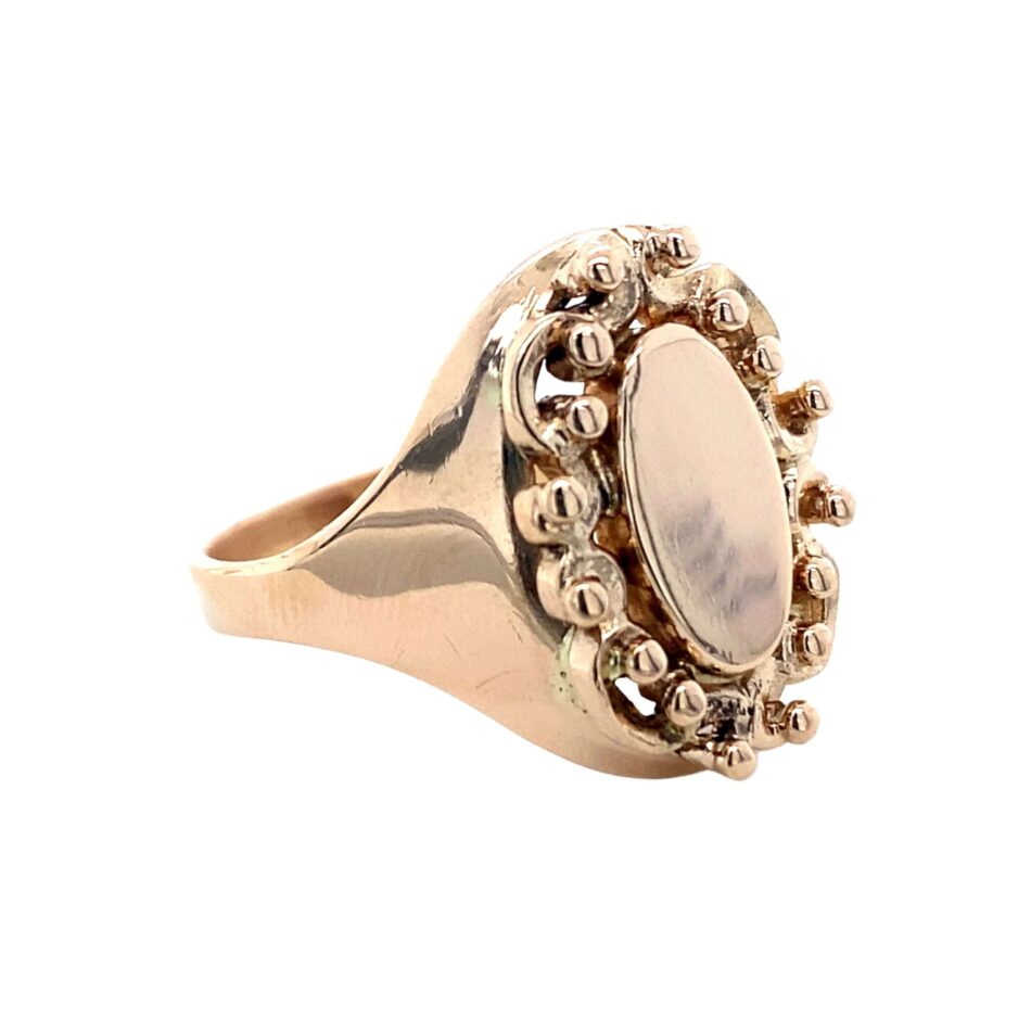 14K Rose Gold Signet Ring - Image 6