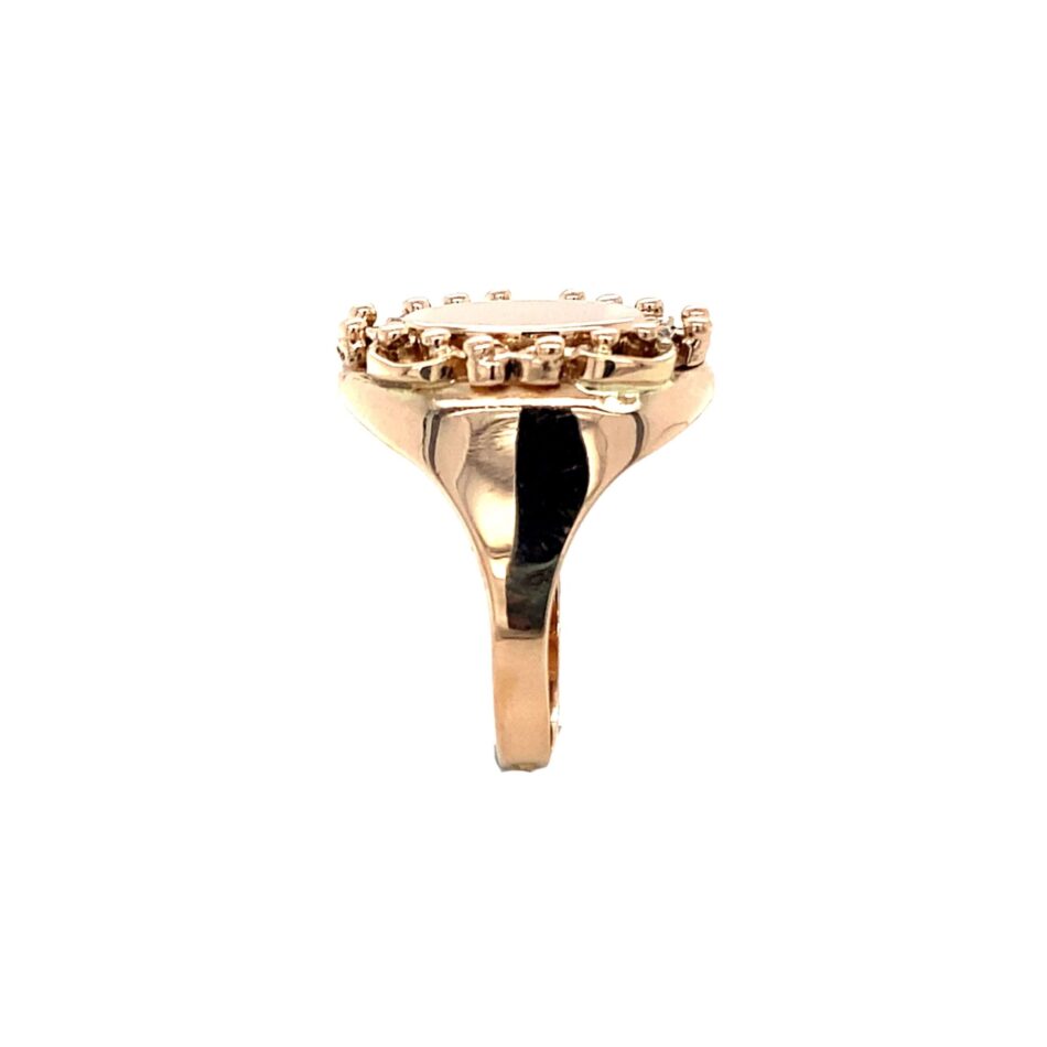 14K Rose Gold Signet Ring - Image 7