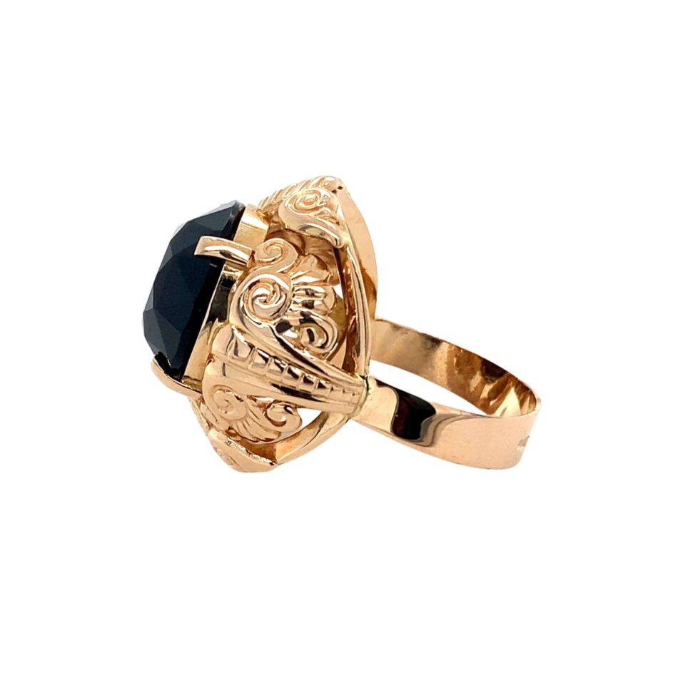 14K Rose Gold Smoky Quartz Filigree Ring - Image 3