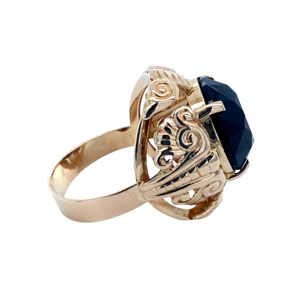 14K Rose Gold Smoky Quartz Filigree Ring - Image 5