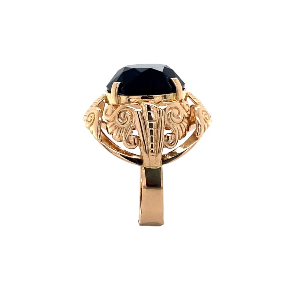 14K Rose Gold Smoky Quartz Filigree Ring - Image 7