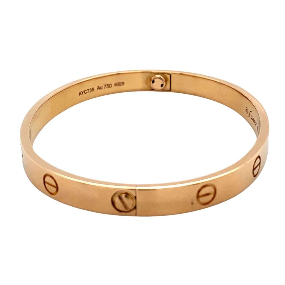 18K Rose Gold Cartier Love Bracelet - Image 4