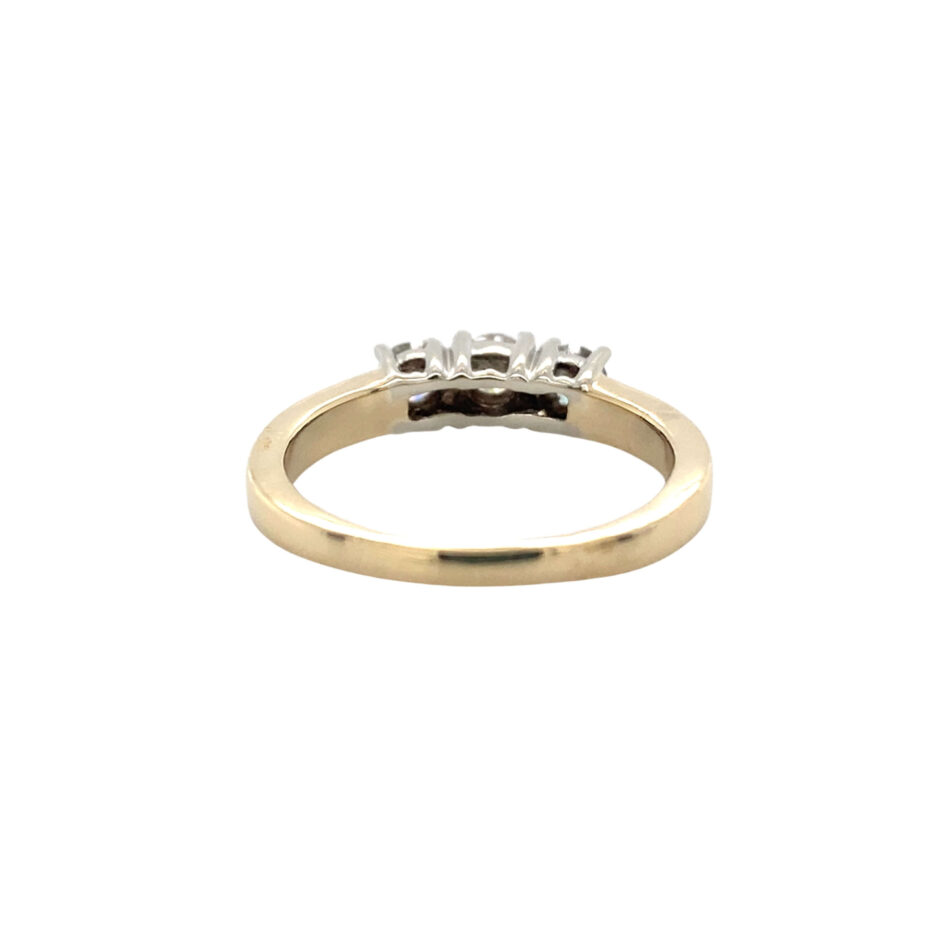 14K Gold .50ctw Diamond Three-Stone Ring - Image 4